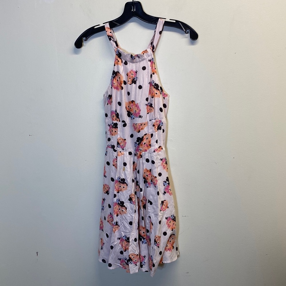 Free People Floral Print Crisscross Mini Dress Size S